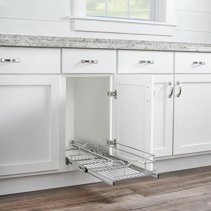 Rev-A-Shelf Pullout Kitchen Cabinet Drawer and Rolling Organizer Cabinet Pantry - Image 8
