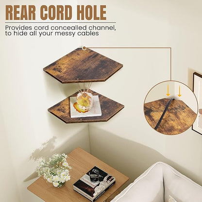 Fun Memories Corner Shelf Wall Mount, Floating Corner Shelves, Rustic Wood Wall - Image 6