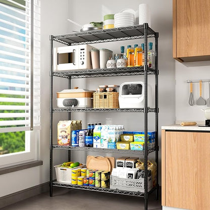 45" W Storage Shelves 5 Tier Wire Shelving - Image 2