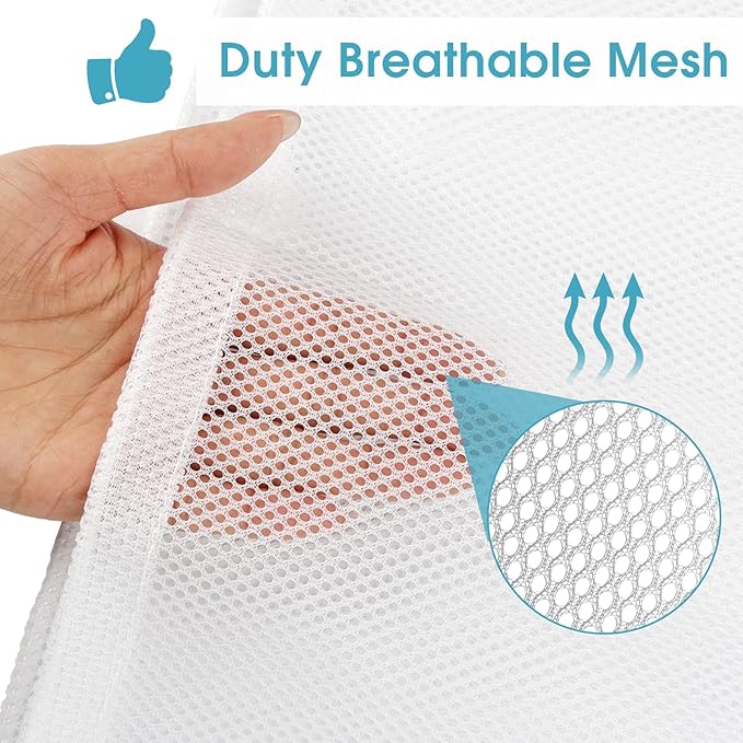2 Pack Mesh Laundry Bags, 23 x 34 Inches Heavy Duty Mesh Laundry Bag, Large - Image 2