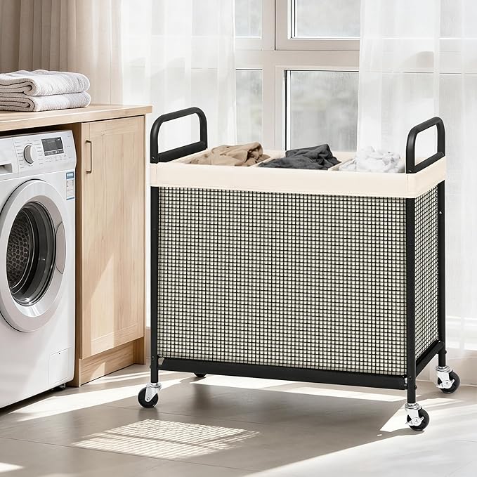 STORAGE MANIAC Rolling Laundry Hamper - Image 2
