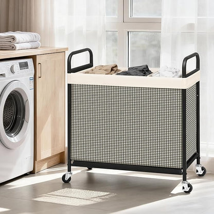 STORAGE MANIAC Rolling Laundry Hamper - Image 2