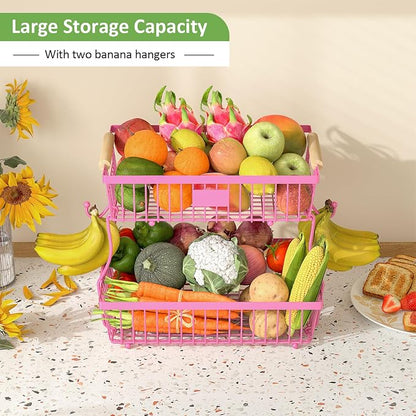 2 Tier Fruit Basket for Kitchen Counter - Image 3