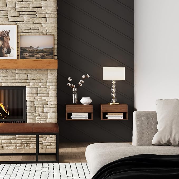 Nathan James Jackson Wall Mounted Floating Bedroom Nightstand - Image 3