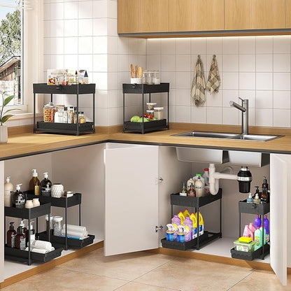 Sevenblue 4-Pack 2-Tier Under Sink Organizer - Image 4