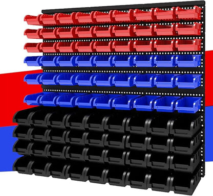 90Pcs Wall Mounted Storage Organizer Bins by Unknown