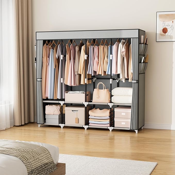 VTRIN Portable Closet for Hanging Clothes 67 Inch Wide Large Capacity Portable - Image 2