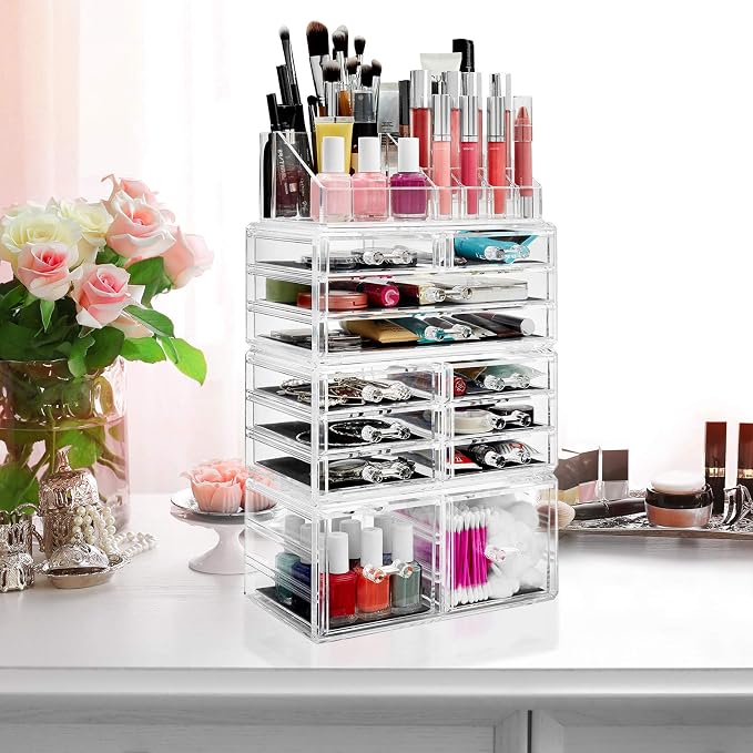 Casafield Acrylic Cosmetic Makeup Organizer & Jewelry Storage Display Case - Image 6