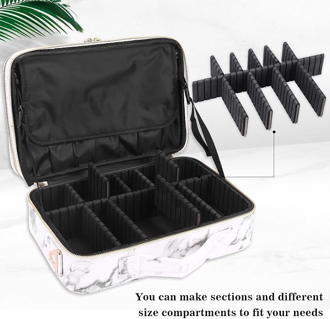 JOURMON Travel Makeup Train Case, Large Capacity Cosmetic Bags - Image 3