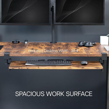 VIVO Vintage Brown Large 34 x 11 in Under Desk Keyboard Tray, MOUNT-KB15EN | - Image 5