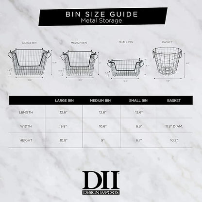 DII Metal Wire Utility Storage Bin, Small Round - Image 8