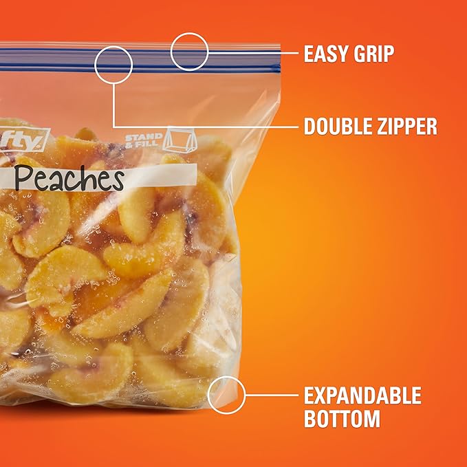 Hefty Press to Close Plastic Freezer Bags, Half Gallon Size - Image 4