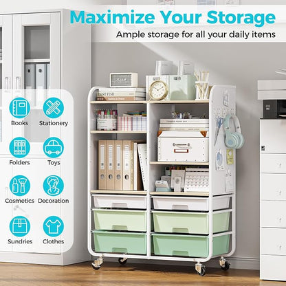 APEXCHASER 6 Drawers Rolling Storage Cabinet - Image 5