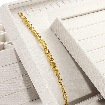 Oirlv Stackable 17 Hooks Sackcloth Jewelry Tray Necklace/Pendant/Long chain - Image 8