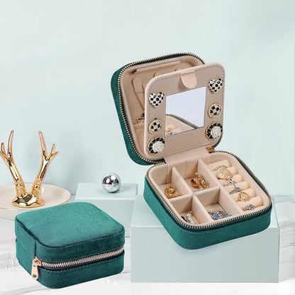 Dajasan Velvet Travel Jewelry Box, Mini Travel Jewelry Case, Small Portable - Image 2