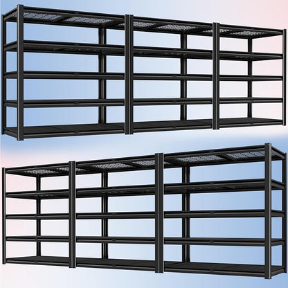 PrimeZone 72" H Heavy Duty Garage Shelving 2500 LBS 5 Tier Heavy Duty Storage by PrimeZone
