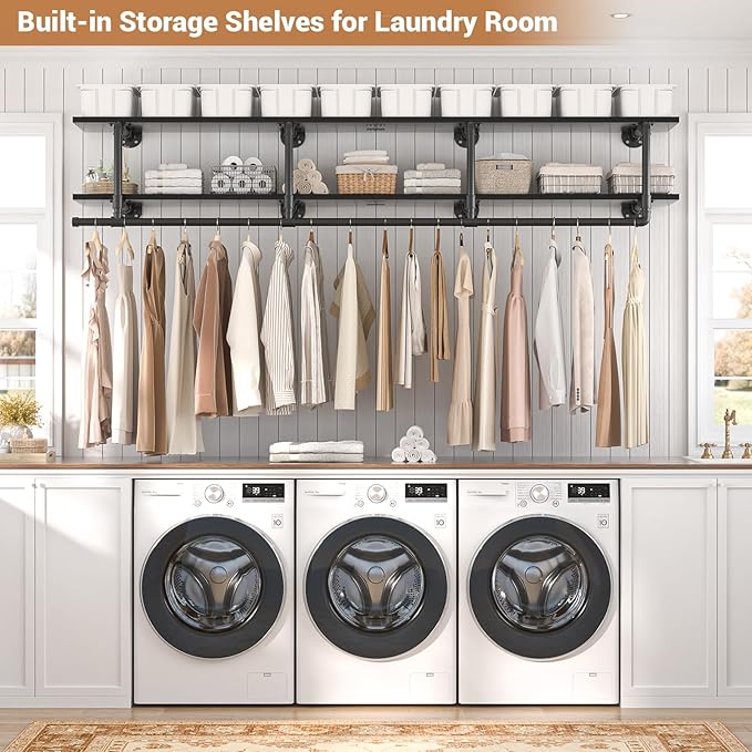 Aheaplus Industrial Pipe Clothes Rack - Image 4