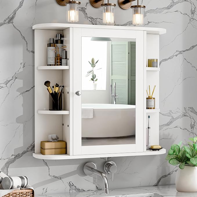 Bathroom Medicine Cabinet, Bathroom Mirror Cabinet Wall Mounted - Image 7