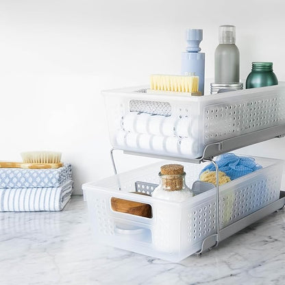 madesmart 2 Tier Bath Organizer, Undersink Storage - Image 2