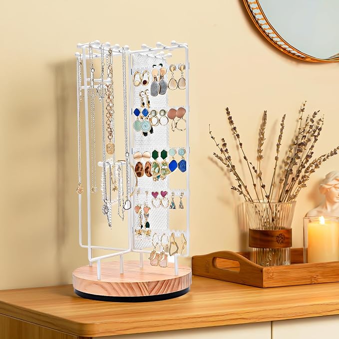 ProCase Rotating Jewelry Organizer Stand Earring Holder Organizer - Image 3