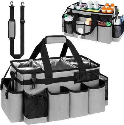 Cleaning Caddy Bag, Extra Large Cleaning Supplies Organizer by Jaffzora