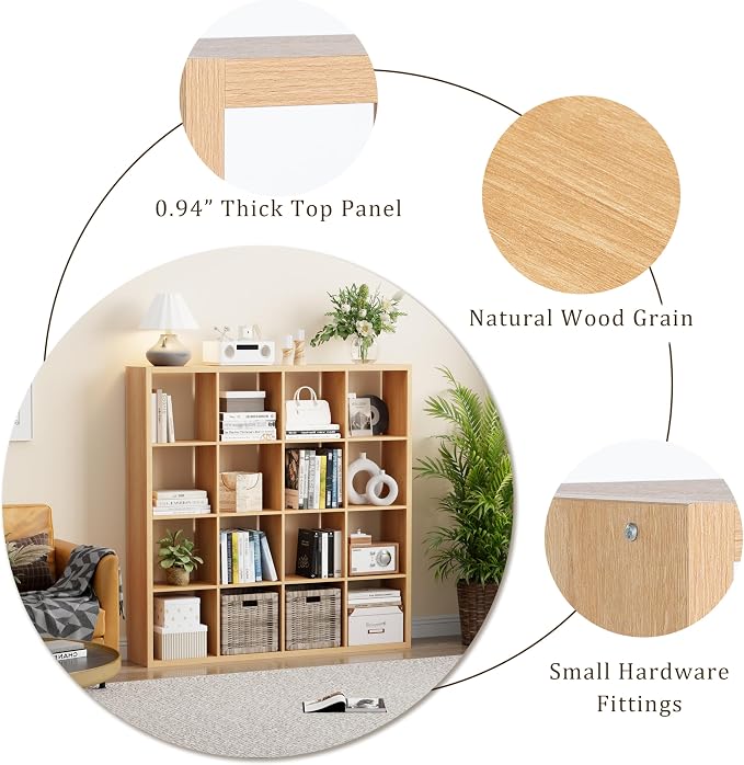 VDNEND Cube Storage Organizer Bookcase, Decorative 11 inch Open Back Cubical - Image 5