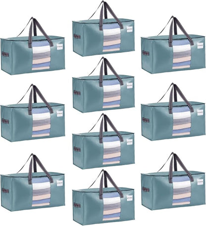 VENO 10 Pack Moving Bags, Comforter and Blanket Storage Bags by Veno