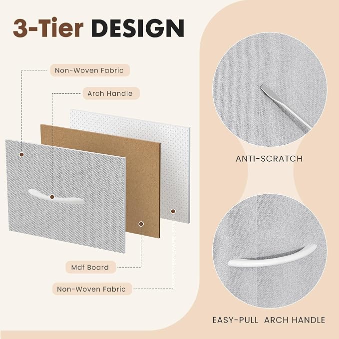 DUMOS 8 Drawer Fabric Dresser - Image 8