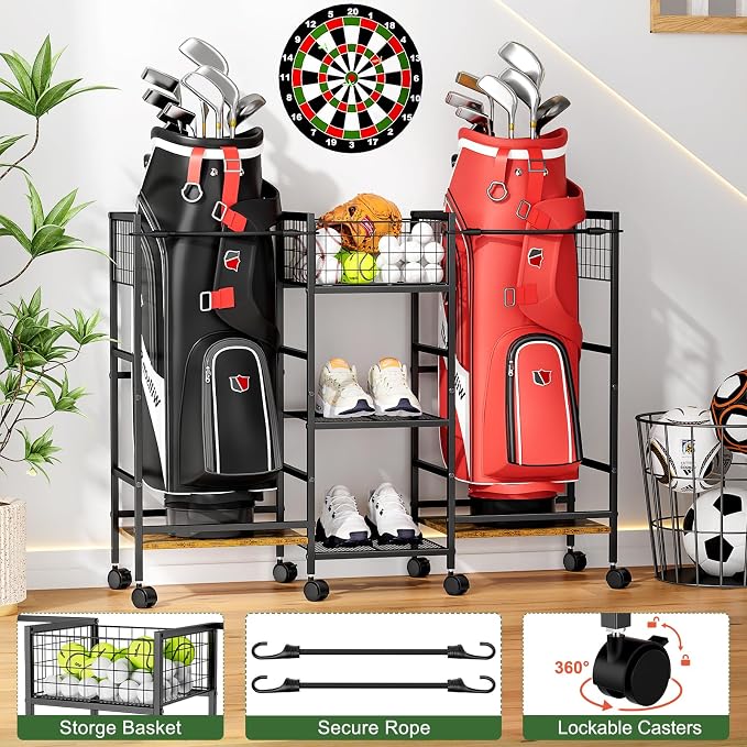 Golf Bag Storage Rack for Garage - Image 2