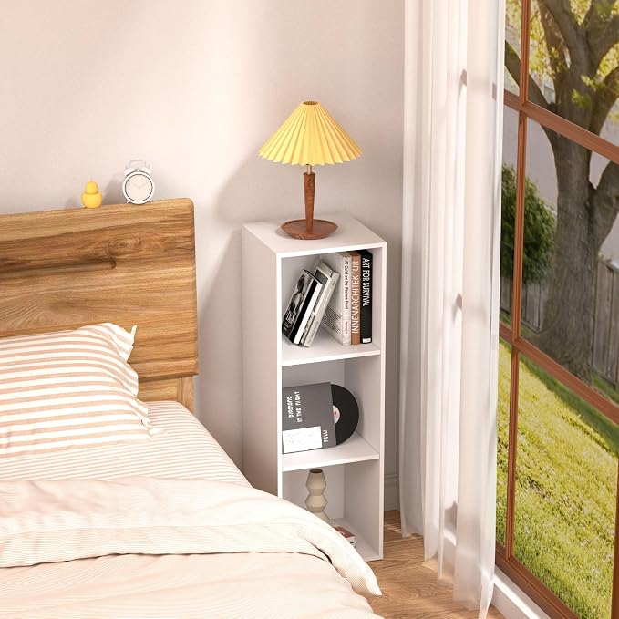 3 Cube Storage Organizer, 3 Tier Cube Low Bookcase Freestanding Storage Display - Image 2