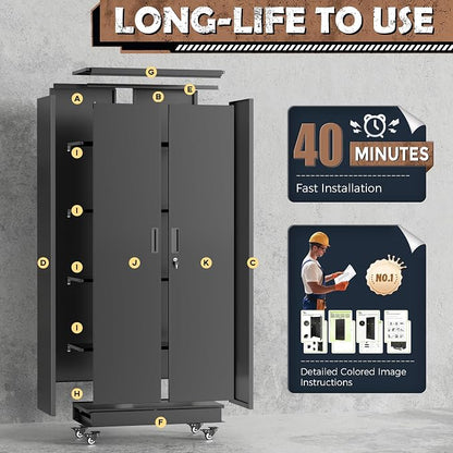 INTERGREAT73 Garage Storage Cabinet - Image 8