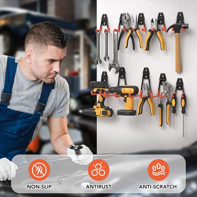 Garage Hooks with Anti-Slip Coating, Heavy Duty Wall Mount Storage Hooks - Image 3