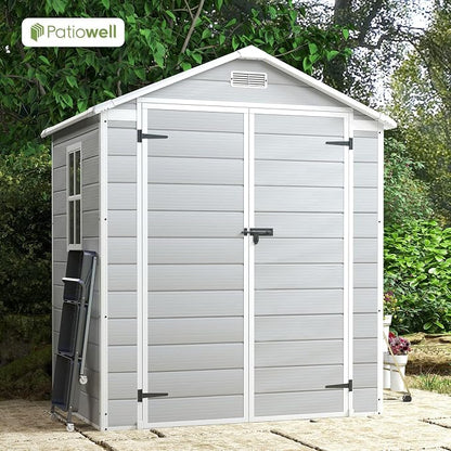 Patiowell 6 x 4 FT Resin Outdoor Storage Shed - Image 8