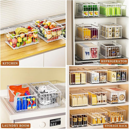 Large Freezer Organizer Bins, Upgrade Quick Expand/Collapse Feature, - Image 8