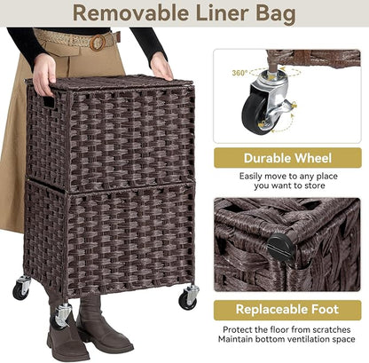Chrislley 90L Slim Laundry Hamper - Image 5