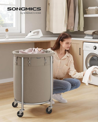SONGMICS Laundry Basket, Rolling Steel Frame - Image 2