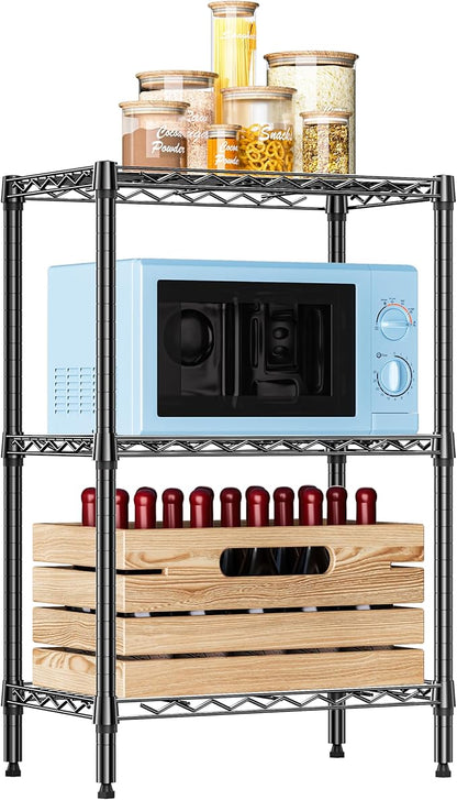 IZEUK 3 Tier Heavy Duty Steel Storage Shelves, Metal Shelf Wire Shelving Rack by IZEUK
