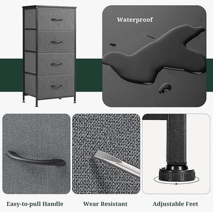 4 Drawers Dresser for Bedroom Fabric Storage Tower - Image 7
