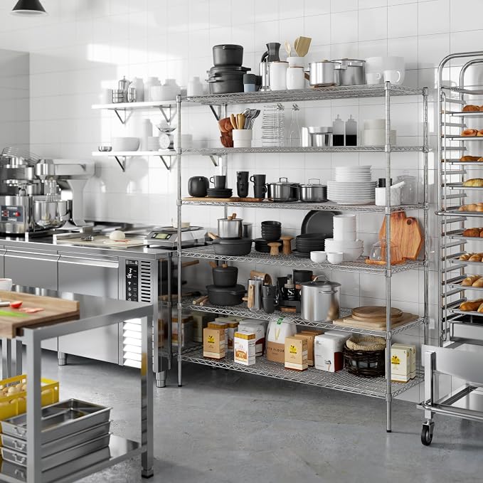 21" Deep x 60" Wide x 74" Height Wire Shelving Kit | 6-Tier | NSF Commercial - Image 5