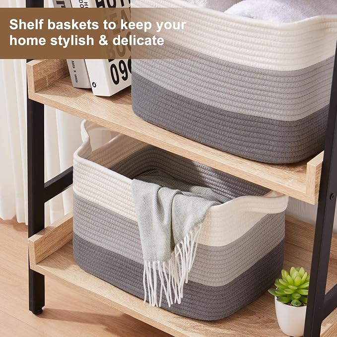 Storage Basket for Organizing, Woven Baskets for Storage, Rectangle Decorative - Image 5