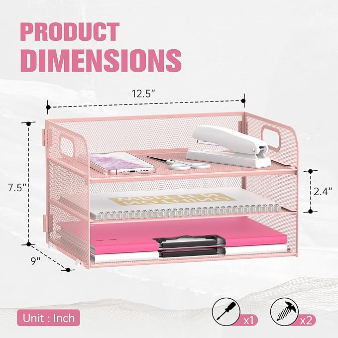 DALTACK 3 Tier Paper Organizer - Image 3