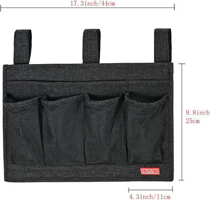 Linen Bedside Caddy, Bedside Storage Organizer - Image 3