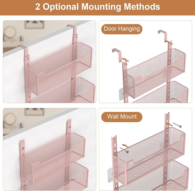 VyGrow Over The Door Organizer, Metal Door Organizer Hanging - Image 4
