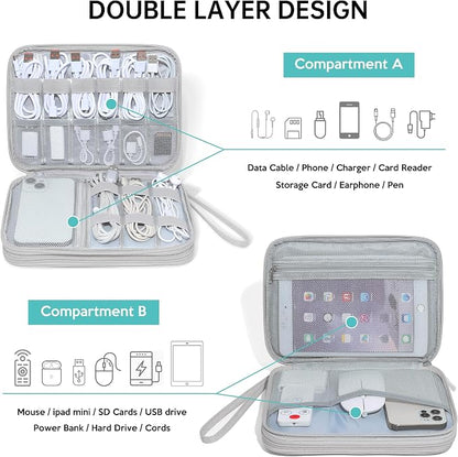 CILLA Electronics Organizer Travel, Travel Cord Organizer Case, Compact - Image 3