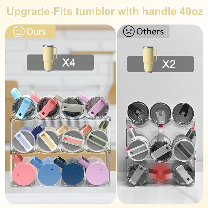 Water Bottle Organizer-Stackable Bottle Storage Rack, Water Bottle Holder - Image 5