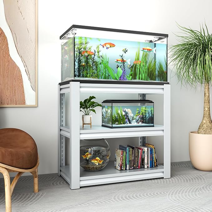 White 3-Tier Metal Shelving Heavy Duty Small Storage Racks, Utility Garage by EKJOfficials