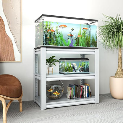 White 3-Tier Metal Shelving Heavy Duty Small Storage Racks, Utility Garage by EKJOfficials