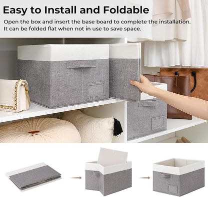 GRANNY SAYS Storage Baskets for Shelves, Fabric Storage Bins for Clothes - Image 3
