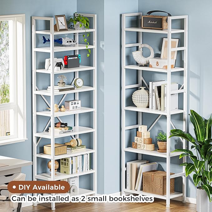 SUPERJARE Triple Bookshelf, Bookcase - Image 4