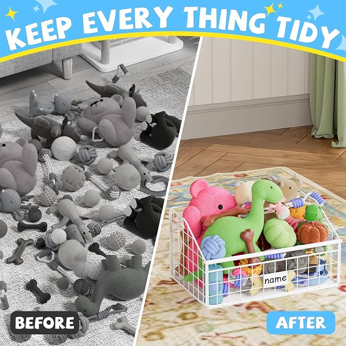 Kaiferty Indestructible Dog Toy basket, Small Toy Box - Image 5